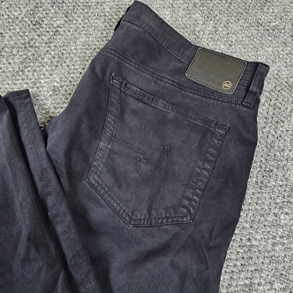 AG Adriano‎ Goldschmied Everett Slim Straight Italian Fabric Black Pants 38x32